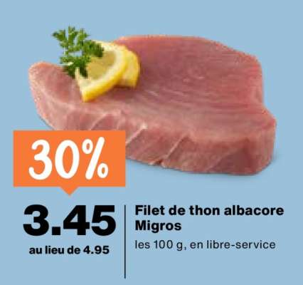 Filet de thon albacore Migros