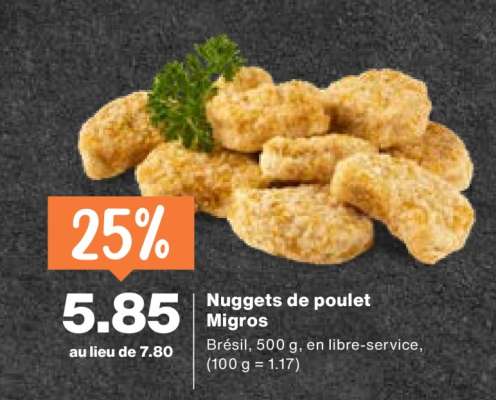 Nuggets de poulet Migros