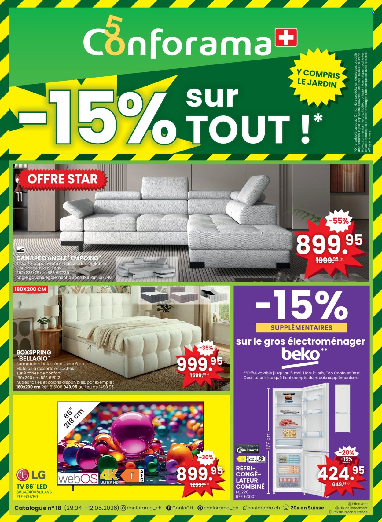 Catalogue Conforama - 29.4.2026 - 12.5.2026. Page 1. Page 1