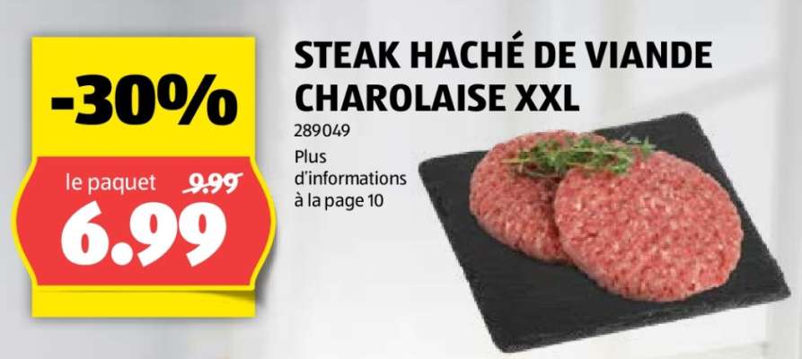 STEAK HACHÉ DE VIANDE CHAROLAISE XXL