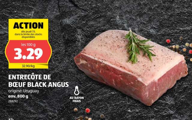 Entrecôte de bœuf Black Angus
