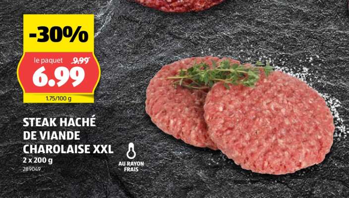STEAK HACHÉ DE VIANDE CHAROLAISE XXL