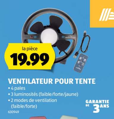 VENTILATEUR POUR TENTE