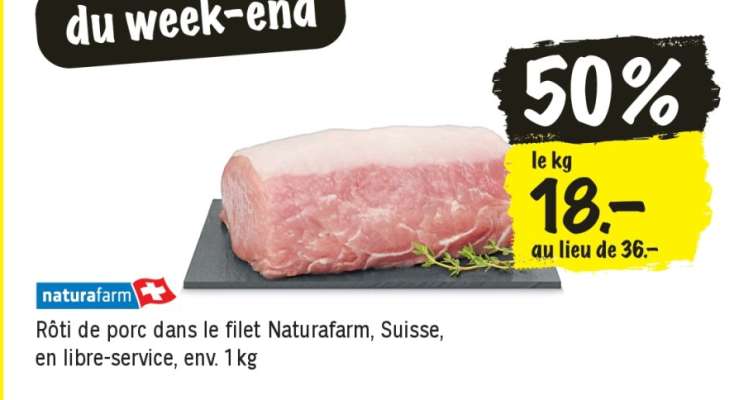 Rôti de porc dans le filet Naturafarm