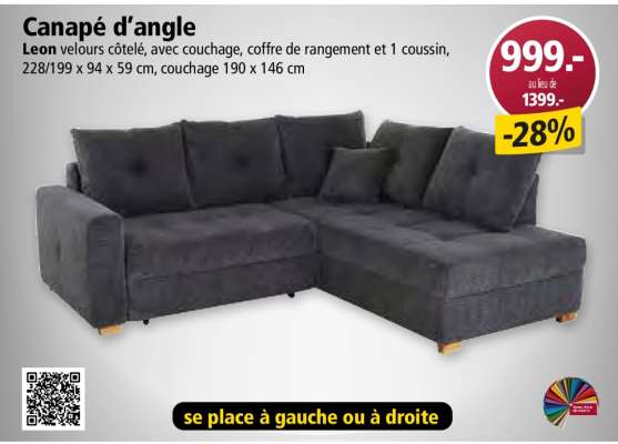 Canapé d'angle