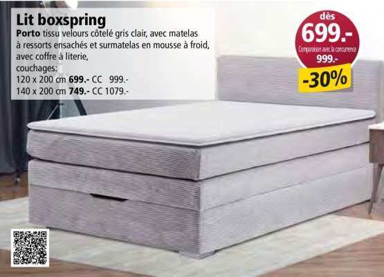 Lit boxspring