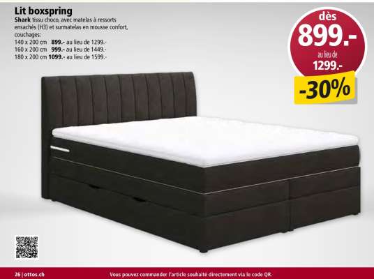 Lit boxspring