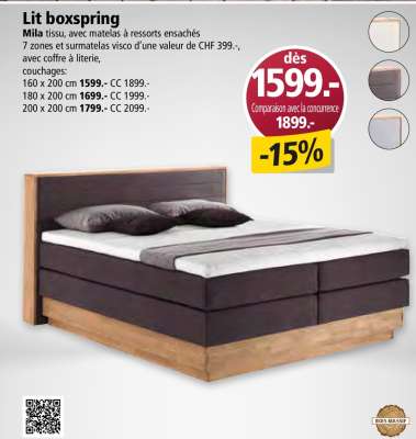 Lit boxspring