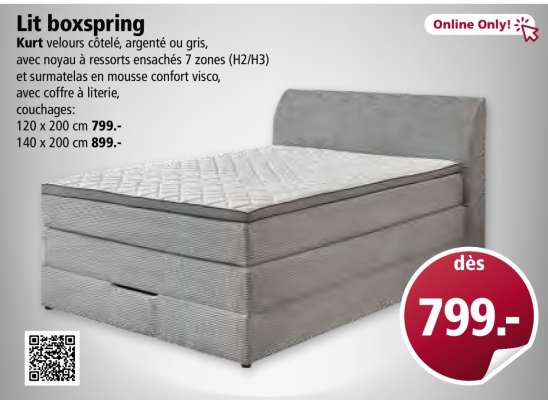 Lit boxspring