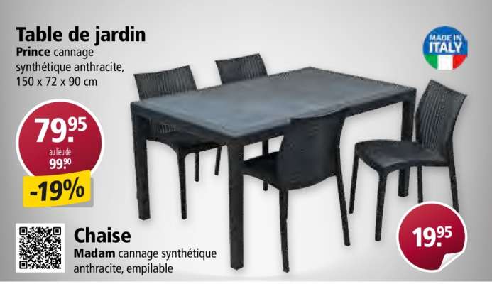 Table de jardin