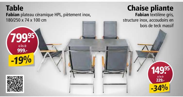 Chaise pliante