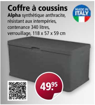 Coffre à coussins