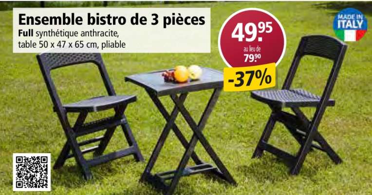 Ensemble bistro de 3 pièces