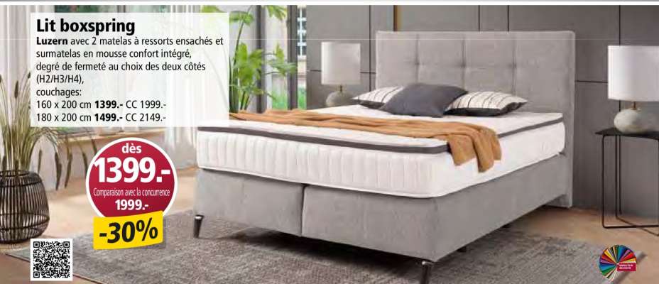 Lit boxspring