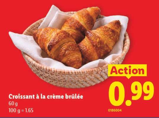 Croissant à la crème brûlée