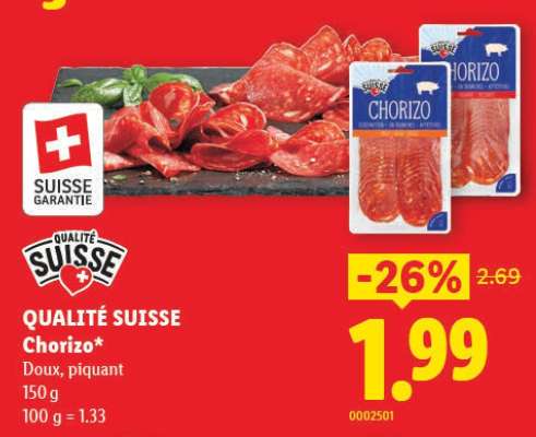 QUALITÉ SUISSE Chorizo