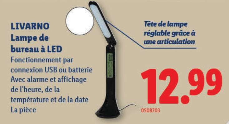 LIVARNO Lampe de bureau à LED