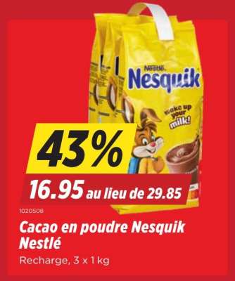 Cacao en poudre Nesquik Nestlé