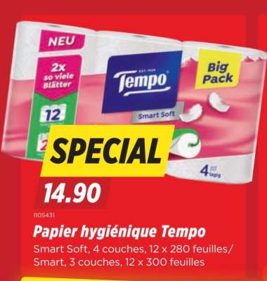 Papier hygiénique Tempo