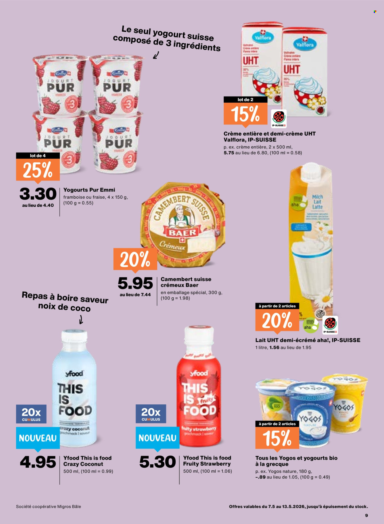 Catalogue Migros - 7.5.2026 - 13.5.2026. Page 9. Page 9