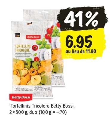 Tortellinis Tricolore Betty Bossi