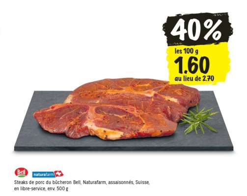 Steaks de porc du bûcheron Bell