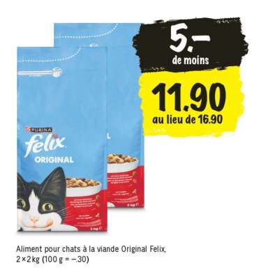 Aliment pour chats à la viande Original Felix