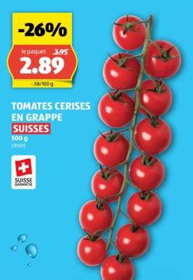 TOMATES CERISES EN GRAPPE SUISSES