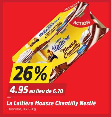 La Laitière Mousse Chantilly Nestlé
