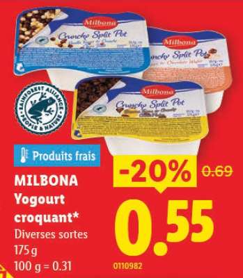 MILBONA Yogourt croquant