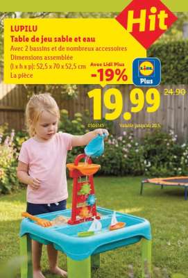 LUPILU Table de jeu sable et eau