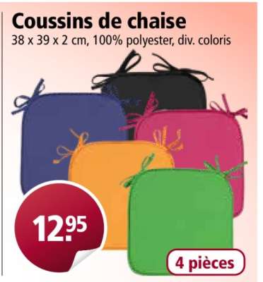 Coussins de chaise