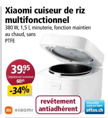 Xiaomi cuiseur de riz multifonctionnel