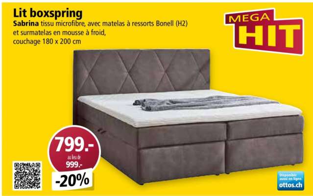 Lit boxspring