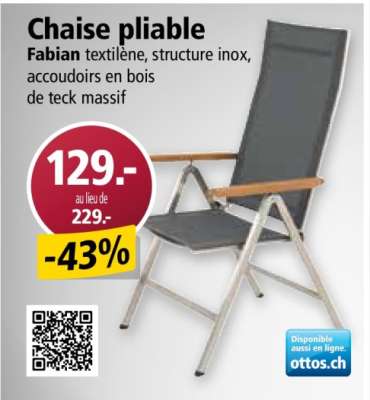 Chaise pliante