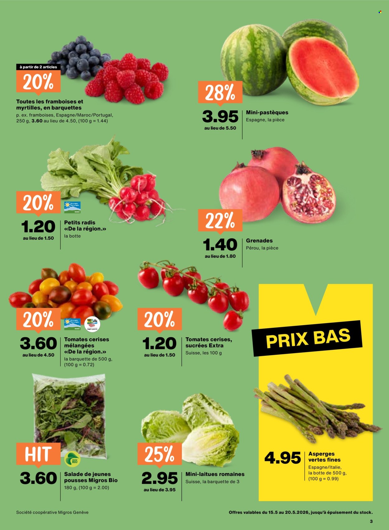 Catalogue Migros - 15.5.2026 - 20.5.2026. Page 3. Page 3