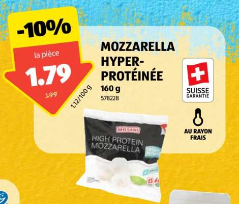 MOZZARELLA HYPER-PROTÉINÉE