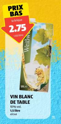 VIN BLANC DE TABLE