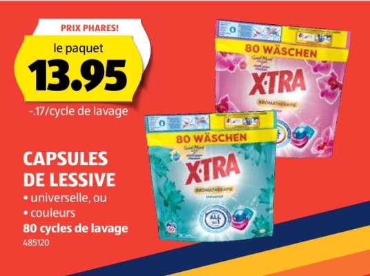 XTRA CAPSULES DE LESSIVE