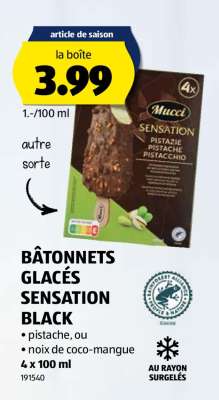 BÂTONNETS GLACÉS SENSATION BLACK
