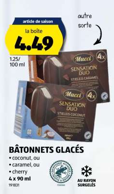 BÂTONNETS GLACÉS