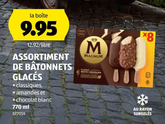 ASSORTIMENT DE BÂTONNETS GLACÉS