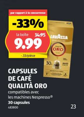 CAPSULES DE CAFÉ QUALITÀ ORO