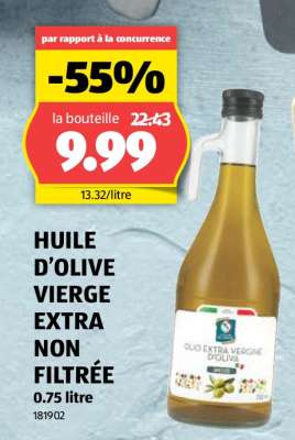 HUILE D’OLIVE VIERGE EXTRA NON FILTRÉE