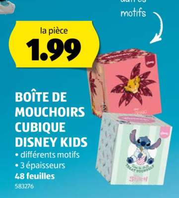 BOÎTE DE MOUCHOIRS CUBIQUE DISNEY KIDS