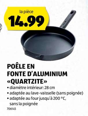 POÊLE EN FONTE D’ALUMINIUM «QUARTZITE»