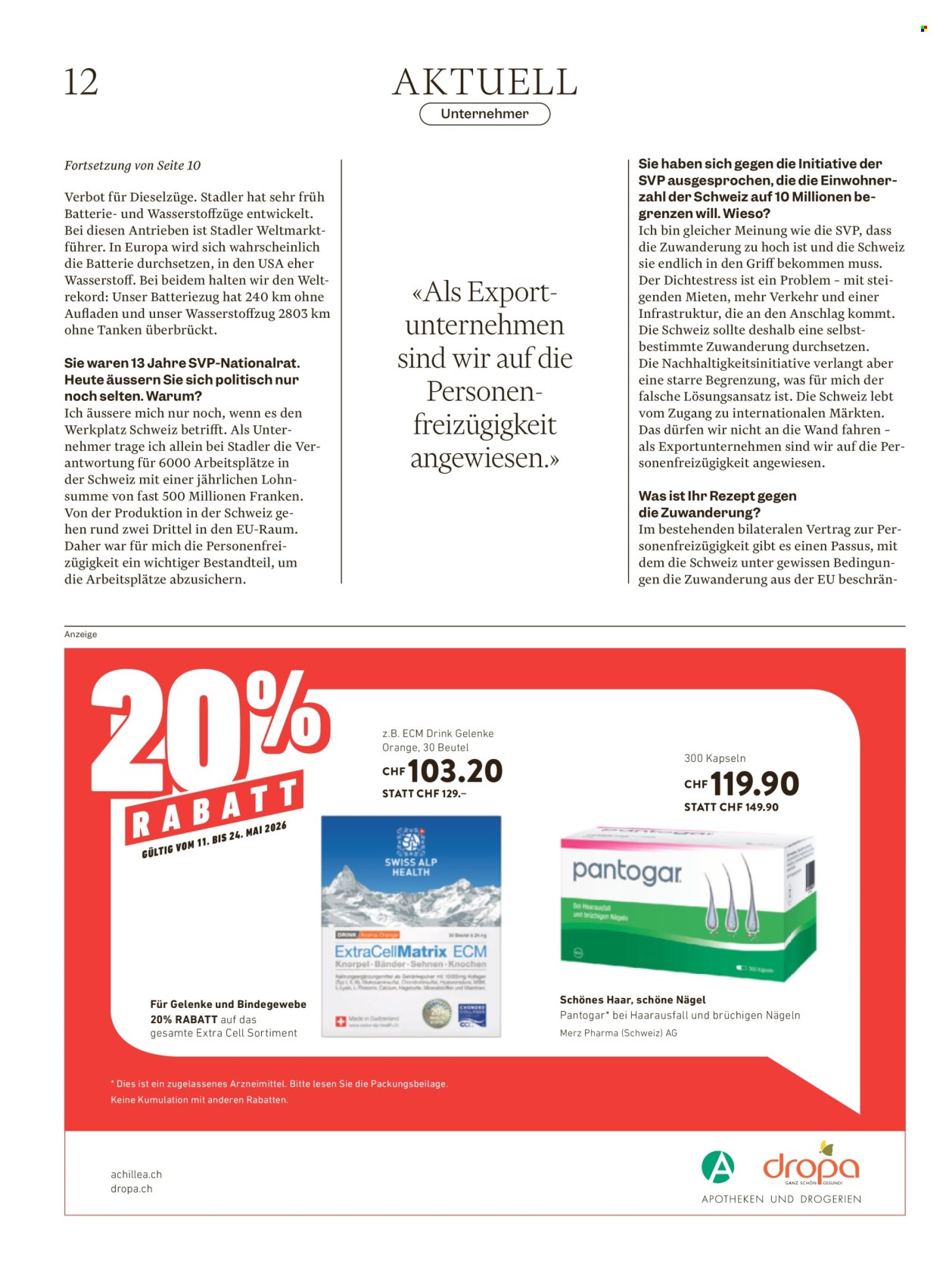 Catalogue Migros - 13.5.2026 - 20.5.2026. Page 12. Page 12