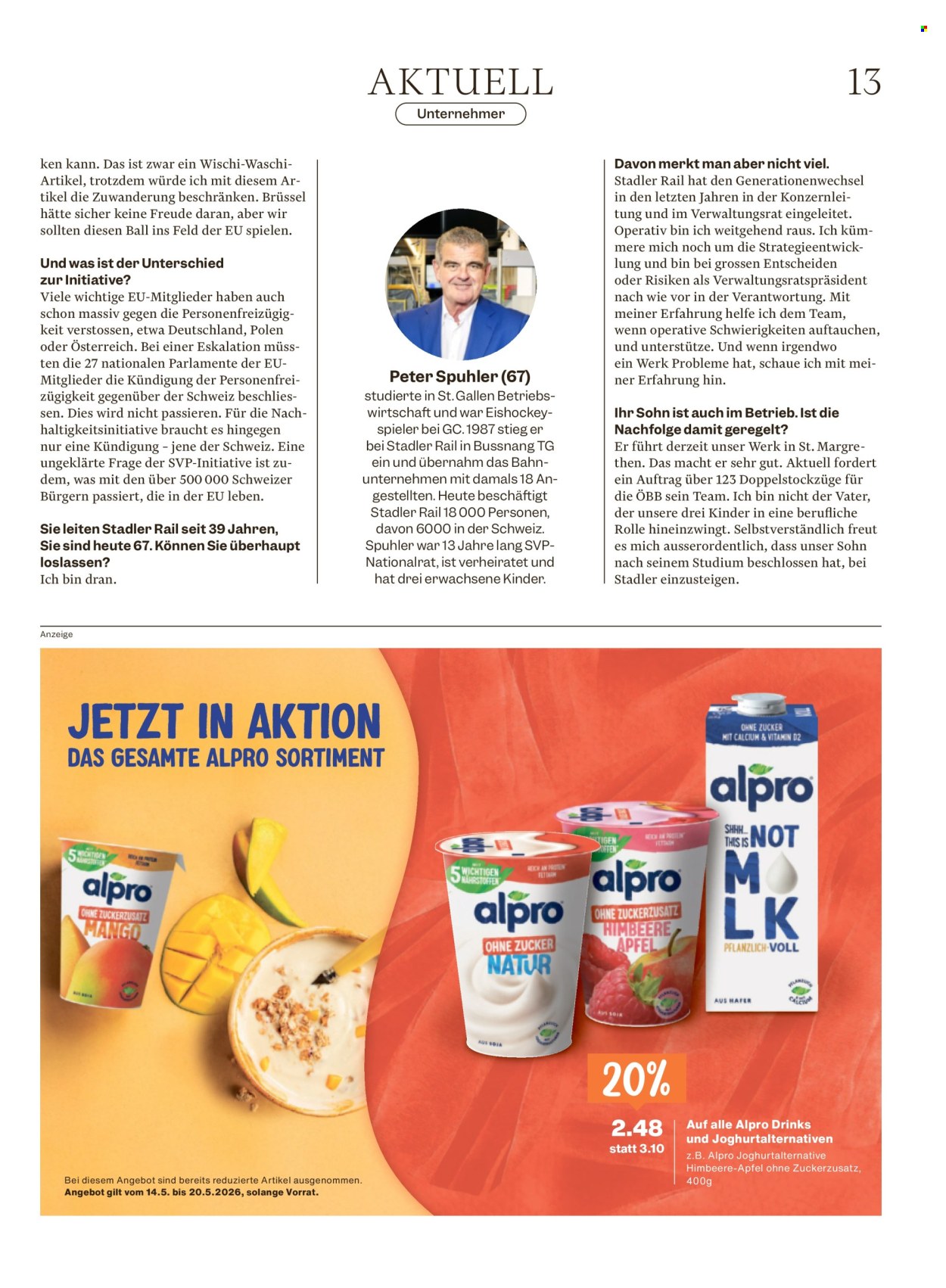 Catalogue Migros - 13.5.2026 - 20.5.2026. Page 13. Page 13