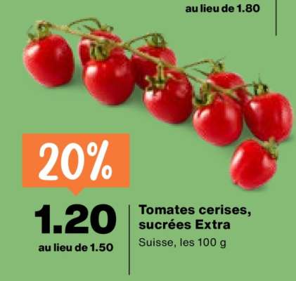 Tomates cerises, sucrées Extra