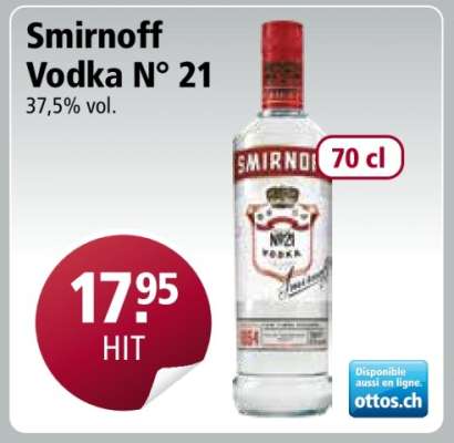 Smirnoff Vodka N° 21